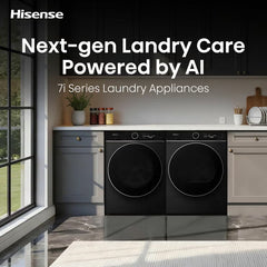 Hisense 7I Series DH7I108BBAB1 10Kg Heat Pump Dryer, A+++ Rated in Black