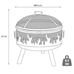 Redfire Blazer Wood Burning Fire Pit + BBQ Grill