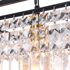 Fircrest 5-Light Island Rectangle Crystal Chandelier