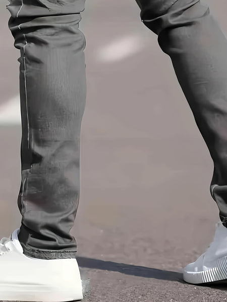 Geng Yuan Shi Selected Products - Men'S Tight Body Fit Casual Fashion Elastic Denim Pants