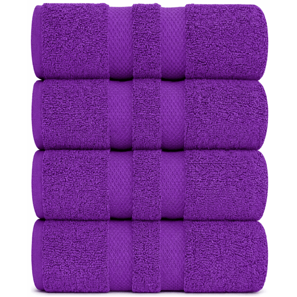 Pack of 4 Jumbo Bath Sheets Set 100% Egyptian Cotton (80x140 CM) Quick Dry 500GSM Highly Absorbent Soft Feel Bath Sheets XL Bathroom Towel Perfect for Daily Use