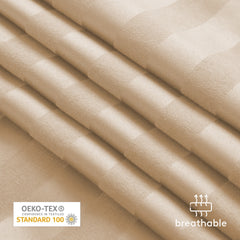 Luxurious Hotel Quality SATIN STRIPE DUVET/QUILT COVER BEDDING SET with Pillowcases All Sizes Bedding Set - 3pcs Hypoallergenic Satin Stripes Microfiber Duvet Quilt Cover with Pillow Cases - Soft Comfortable, Durable Breathable & Anti-Wrinkle Duvet Cover