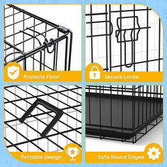 Dog Cage Puppy Training Crate Small Medium Large XL XXL Metal Cages Pet Carrier 20inch 24 inch 30 inch 36 inch 42 inch 48 inch