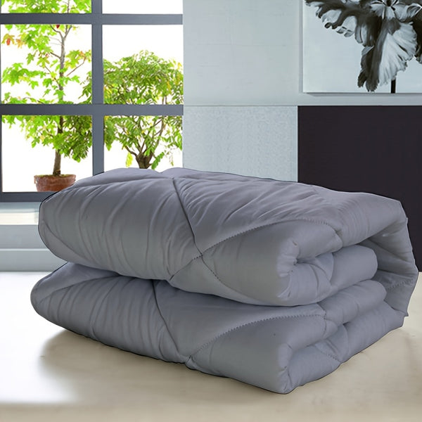 Tog 2.5 | 7.5 | 13.5 Grey All-Seasons Diamond Quilted Duvet Quilt Comforter | All-Seasons Breathable Lightweight Warm Bedding Comforte for Home Hotel