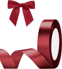G2PLUS White Stain Ribbons - 22M Thick Fabric Gift Wrap Ribbons for Crafting, Wedding & Valentine'S Day Decoration