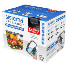 Sistema Brilliance Food Storage Set, 14 Piece