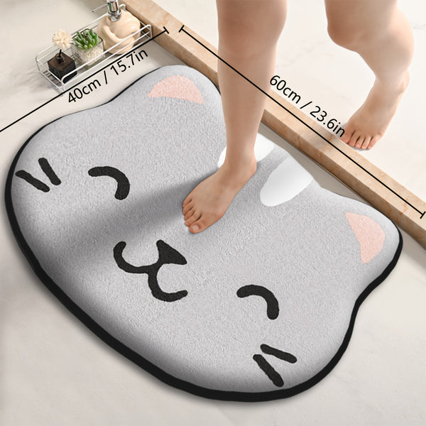 Cartoon Animal Flannel Bath Mat