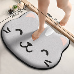 Cartoon Animal Flannel Bath Mat