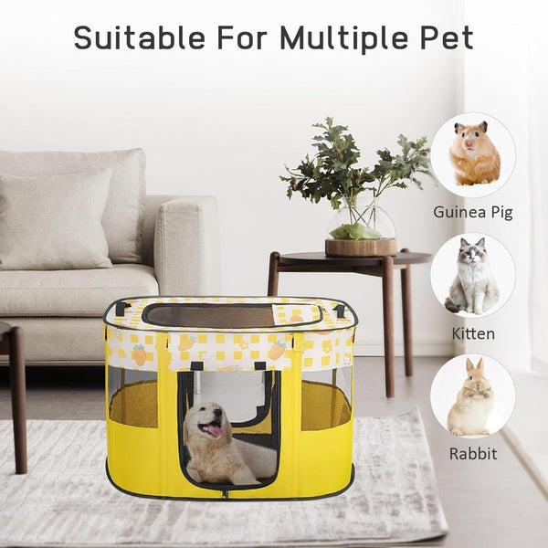 Foldable Pet Playpen, Portable Dog Cat Playpen, Soft Portable Dog Crate, Outdoor/Indoor Exercise Kennel, Dog Cage for Pets