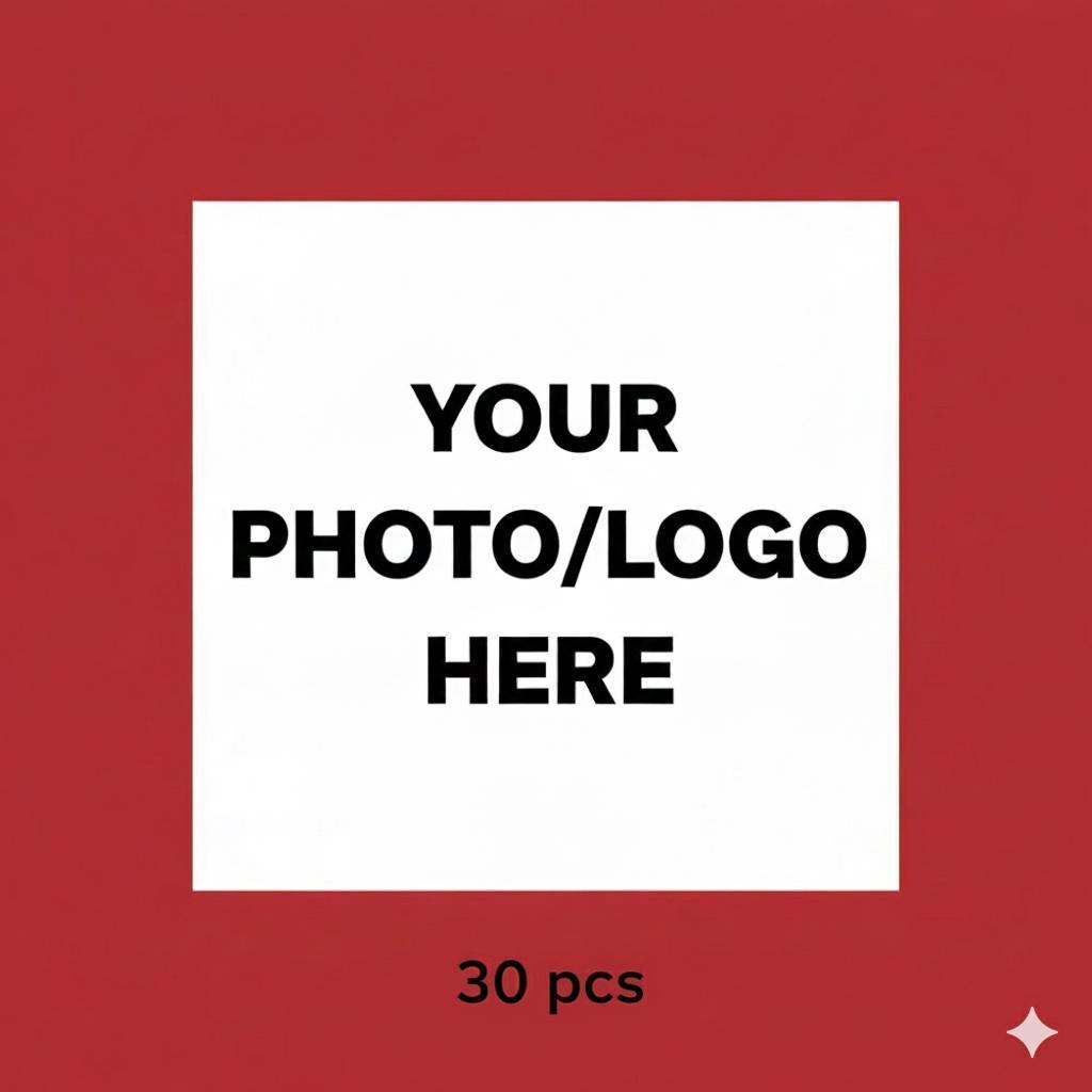 30/50/100pcs Custom UV DTF Transfer Stickers | 3 Sizes (3cm/5cm/8cm), Includes Clear D-Stickers, Compatible with Metal, Glass, Water Bottles, Coffee Mugs, Supports Custom Logos for Weddings, Birthdays, Car Decoration, Scrapbooking