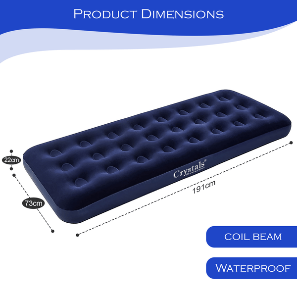 Inflateable Blow Up Airbed, Quick Inflatable Air Mattress for Adults & Kids, Waterproof Camping Mattress, Inflatable Air Bed for Indoor & Outdoor Adventures