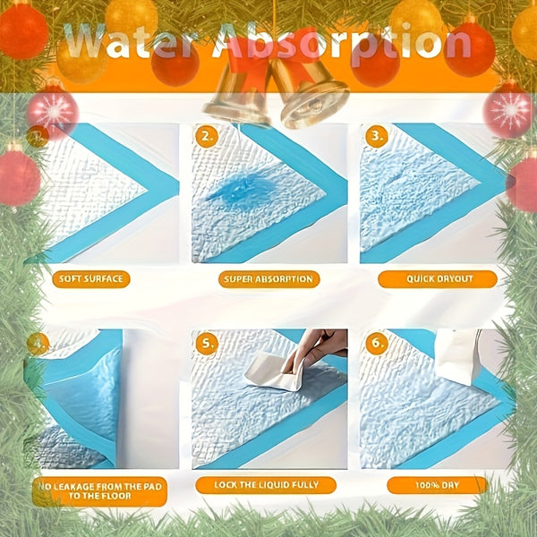 100 Disposable Pet Diapers Highly Absorbent Puppy Training Pads 45x60 Christmas Ornaments 60x60 Leak-proof Quick-drying Design 60x90 Pet Deodorant Diapers for Potty Training Make a Great Christmas Gift