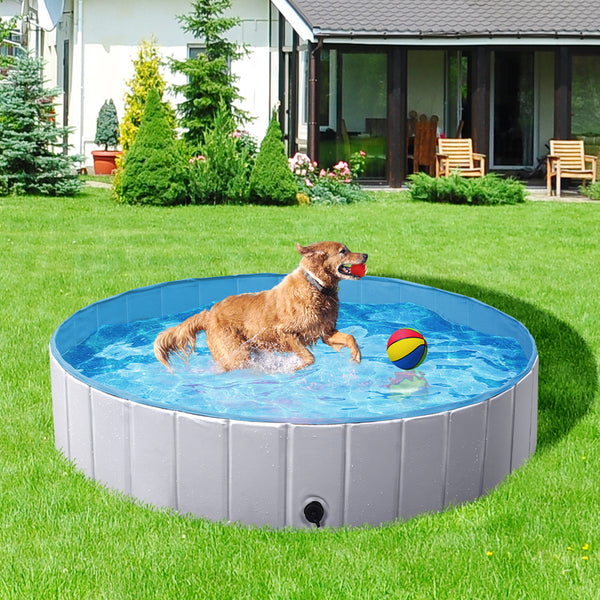 Costoffs Pet Pool Foldable Dog Swimming Pool, Pet Pool Portable Bathing Swimming Tub for Garden/Beach/Yard/Home, L/XL/XXL/XXXL, Blue/Grey/Black/Ocean Blue