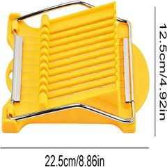 Upgrade Hand Luncheon Meat Slicer, Manual Egg Cutter, Multi-Purpose Kitchen Tool for, Cheese Bananas, Avocados, Vegetables Dishwasher Safe, Rust-Resistant (yellow, 10-Wire)