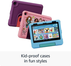 Amazon Fire HD 8 Kids Tablet (Newest Gen), Ages 3–7 | 3 GB Memory, Includes Ads-Free Books, Games and Videos That Children Love, 8