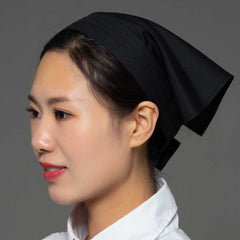 Chef Barista Hat Women Waitress Baker Triangular Hair Bandanna Cook Uniform Turban Kitchen Restaurant Skull Cap
