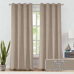 2pcs Premium Velvet Blackout Curtains – High-Quality Thermal Insulated Room Darkening Window Drapes, Light-Blocking Rod Pocket Curtains for Living Room Decor, Bedroom, Machine Washable Home Decorations