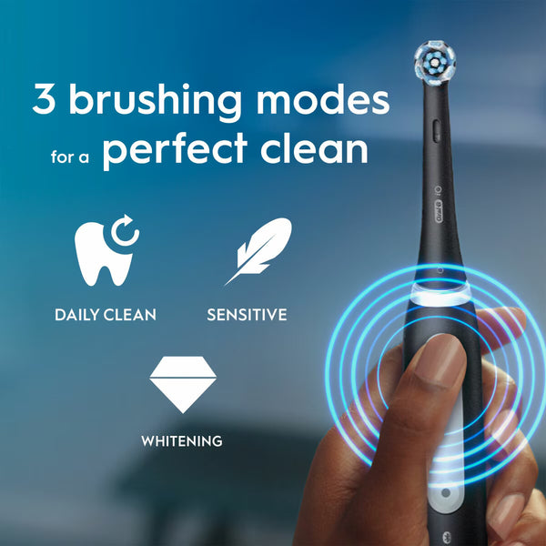 Oral B Io 3 Duo Pack Power Electric Toothbrush, Matt Black & Ice Blue