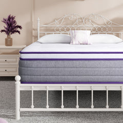 22cm&25cm Memory Foam Hybrid Mattress, No-Noise Innerspring & Pocket Springs For Cooling Comfort, Single, Small Double, Double, King Sizes, Mattress In A Box