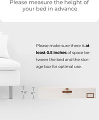 Storageworks Underbed Storage Boxes with Lids, Large under Bed Storage Box Containers for Bedroom Accessories Organising Clothes Bedding, Rigid under Bed Organisers Ultra Thick, Ivory White, 2-Pack