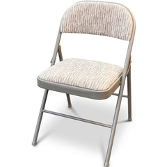 Crystals Deluxe Fabric Padded with Heavy Duty Steel Metal Frame Folding Back Rest Chair for Home Garden Office Computer Desk (1)
