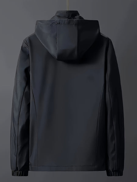 Windproof Detachable Hooded Jacket Korean Style Loose Fashion Handsome Casual Men's Top