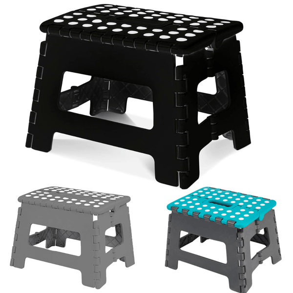 1 Pack Heavy‑Duty Folding Stool with Handle – Thickened Portable Plastic Stool, Supports up to 330lbs for Home, Picnic, Fishing, Indoor & Outdoor Use