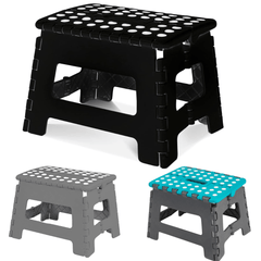 1 Pack Heavy‑Duty Folding Stool with Handle – Thickened Portable Plastic Stool, Supports up to 330lbs for Home, Picnic, Fishing, Indoor & Outdoor Use