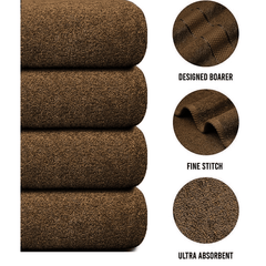 4 X Large Jumbo Bath Towels 100% Egyptian Cotton -75 x 150 cm- Soft Quick Dry Hotel Spa Big Bathroom Towels Set