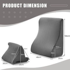 COSTWAY Wedge Pillow Set, Bed Wedge Pillow with Tablet Pillow Stand, High Resilience Foam, Side Pockets, Smooth Zipper, Soft Wedge Pillow for Neck, Shoulder, and Back Pain Relief Bedroom Furniture Bedroom Accessories Furniture for Home From LOCAL WAREHOUS