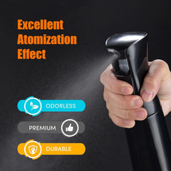 GRIFEMA 200Ml Small Water Spray Bottles, Continuous Mist Empty Hair Spray Bottles for Cleaning, Curly Hair, Plants GE2001B-200B, Black