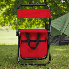 1PC Folding Chair with Storage, Foldable Fishing Seat Lightweight Chair, Portable Chair Home, Small/Large More Colors
