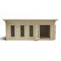 Delivered Forest Garden Harescombe 58Mm Log Cabin 19Ft 8
