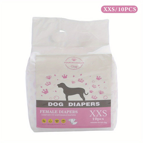 Disposable Dog Nappies Super Absorbent for Dogs, Disposable Dog Nappies Super Absorbent, Dog Wraps for Female Dogs/Male Dogs, Pet Training