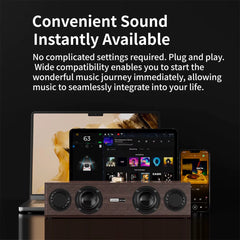 C02 Multimedia Speaker Bluetooth Speaker Wired/Bluetooth Dual-Mode Speaker Retro Speaker Universal for Tv, Computer, and Mobile Phone Subwoofer