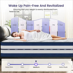 King Size Mattress (150x200x28cm/135x190x28cm) 2000+ Pocket Springs & Gel Memory Foam 7-Zone Ortho Support Reinforced Reduction Medium Firm Fits King Size Bedding 45cm Rolled Box (Christmas, Halloween Valentine's Day gifts), 200-Night Trial Christmas gift