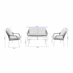 Norfolk Leisure Aston 4 Piece Patio Set