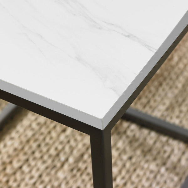 Bentley Designs Sofia White Sintered Stone Sofa Table