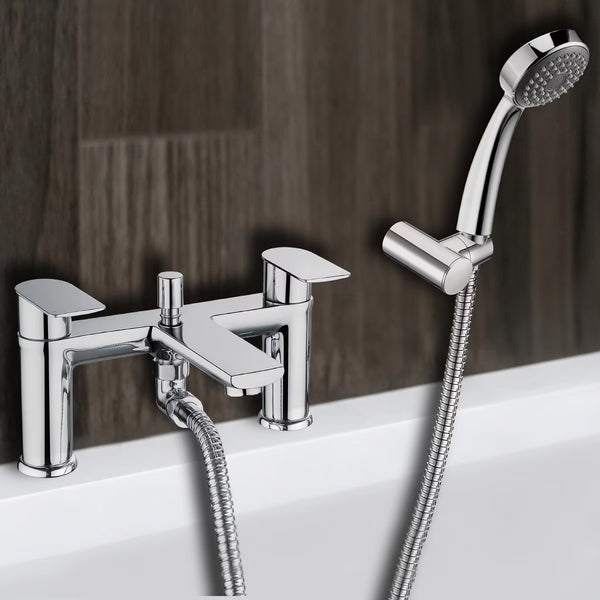 Deva Zonos Bath Tap and Shower Head Mixer Set, Model ZON106