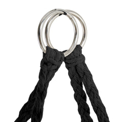Courtyard Woven Hanging Basket, Hanging Cotton Rope Iron Ring Hanging Chair, Balcony Rocking Chair, Suitable for Indoor, Outdoor, Home, Balcony, Courtyard, Garden, Maximum Load Capacity: 200kg, Material: Iron Ring, Cotton Rope (No Include Cushion)