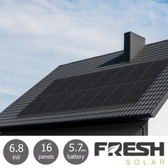 Fresh Solar 6.88Kw Solar PV System [16 Panels] with 5.76Kw Fox Battery - Fully Installed