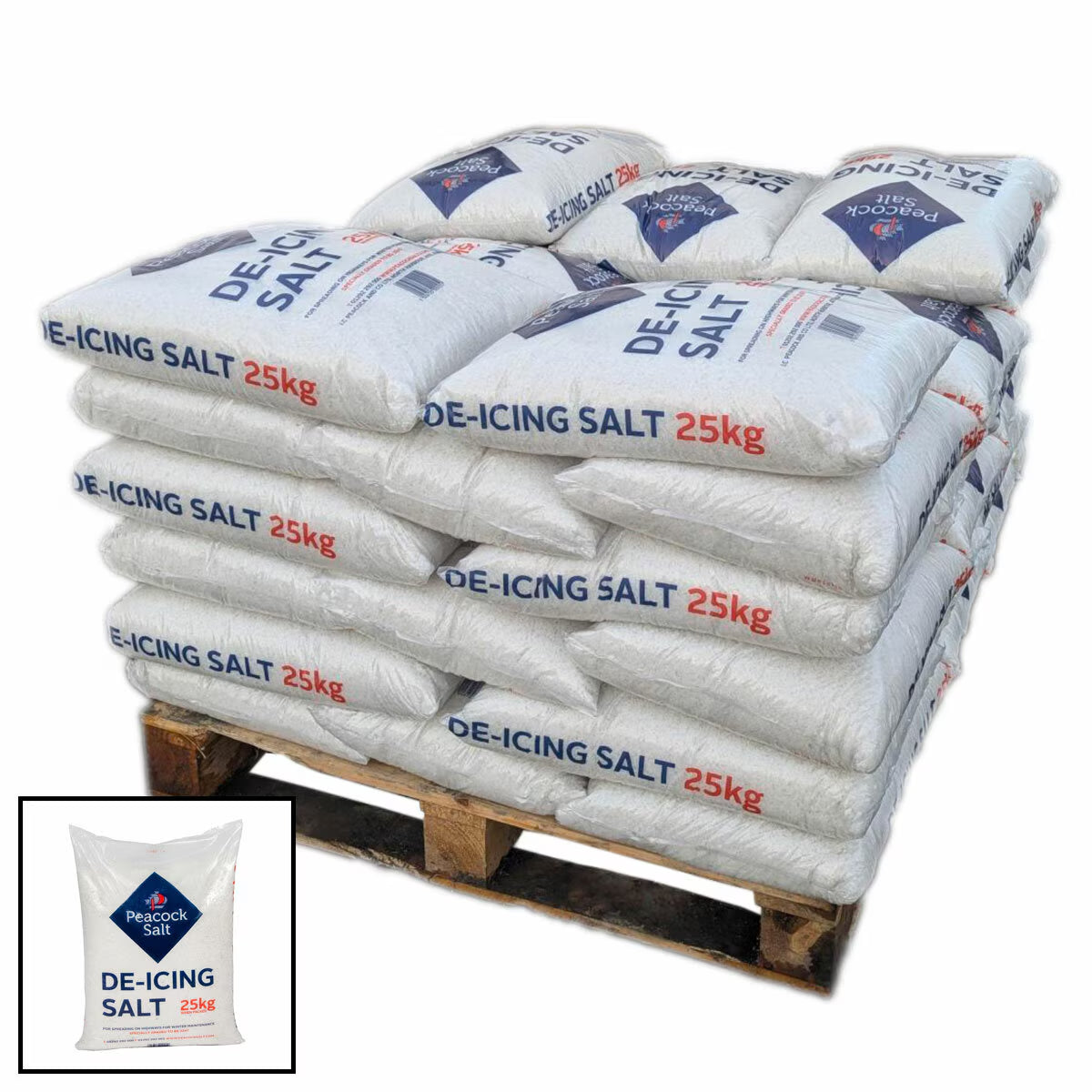 Peacock De-Icing Salt: 40 X 25Kg