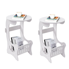 Modern Wooden Nightstand with Three Tiers, Measuring 49X46X29.5Cm, Suitable for Bedrooms, Living Rooms, And Hallways, Easy to Assemble, Can Also Serve As a Coffee Table