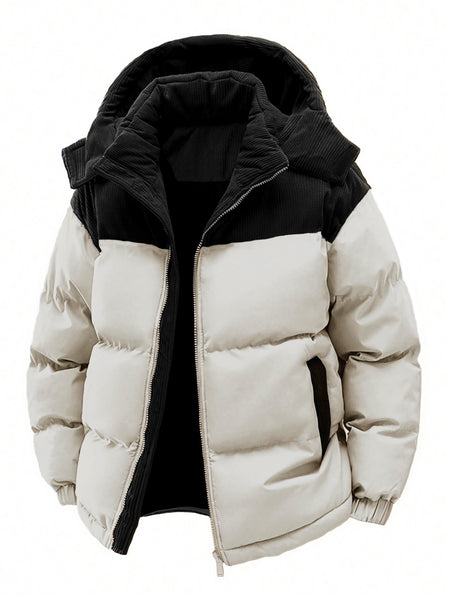 SIJIDOUPick:Men's Winter Hooded Warm Padded Jacket Stylish Trendy Thickened Coat for Autumn/Winter