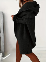 Oversized Hooded Cardigan for Winter And Autumn, Long-Sleeve Casual Sweater, Women'S Clothing
