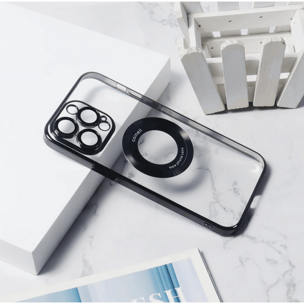Magnetic Phone Casefor iPhone 12, 12 Pro, 12 Pro Max Titanium Metallic Color Luxury Phone Case Support Wireless Charging with Lens Protector Shockproof Clear Cover