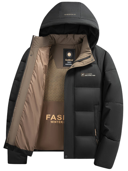 Winter New Warm Jacket with Detachable Hood, Trendy Fashion Men's Parka Coat, Business Casual Versatile Outerwear
