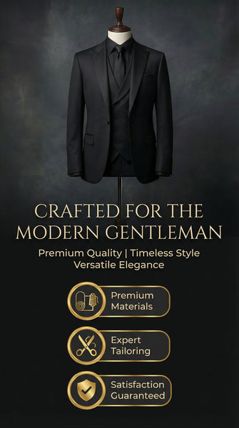 Men'S Suit 3pcs Set Formal Attire Blazer Trousers Vest Wedding Outfit Important Occasion Dress