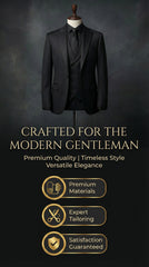 Men'S Suit 3pcs Set Formal Attire Blazer Trousers Vest Wedding Outfit Important Occasion Dress