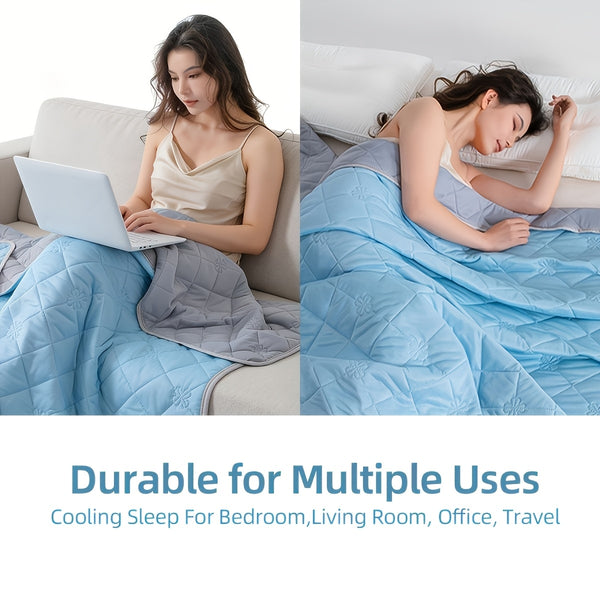 1pc Cooling Blanket Suitable for Hot Sleepers, Featuring a Double-Sided Design for a Cool Feel, Perfect for Lightweight And Soft Summer Sleep